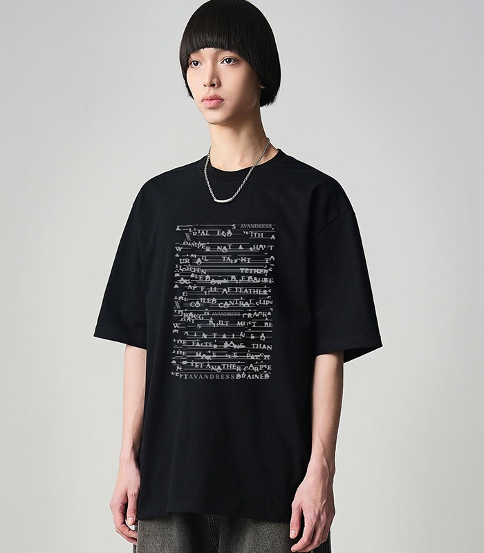 Letter T-shirt BLACK