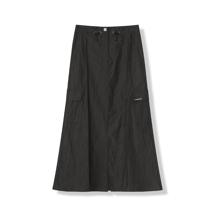 Line Cargo Maxi Skirt BLACK
